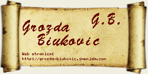 Grozda Biuković vizit kartica